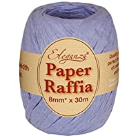 Eleganza 8 mm x 30 m bobinas de Rafia Rango de medición de o para Hacer Manualidades y de Regalo- No. 45 Lavanda
